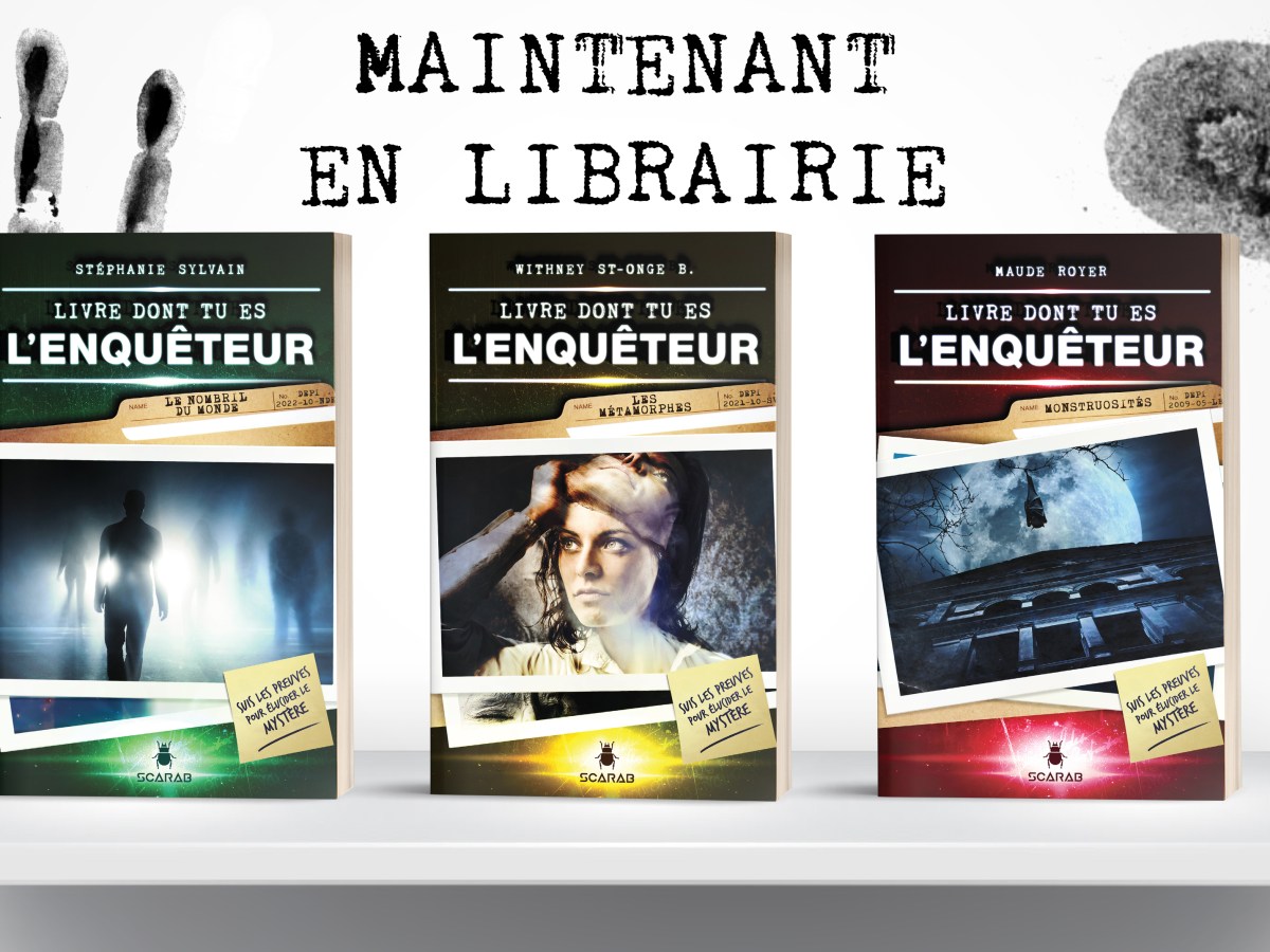 Trois nouveaux Livres dont tu es l&rsquo;enquêteur, maintenant en librairie&nbsp;🕵️