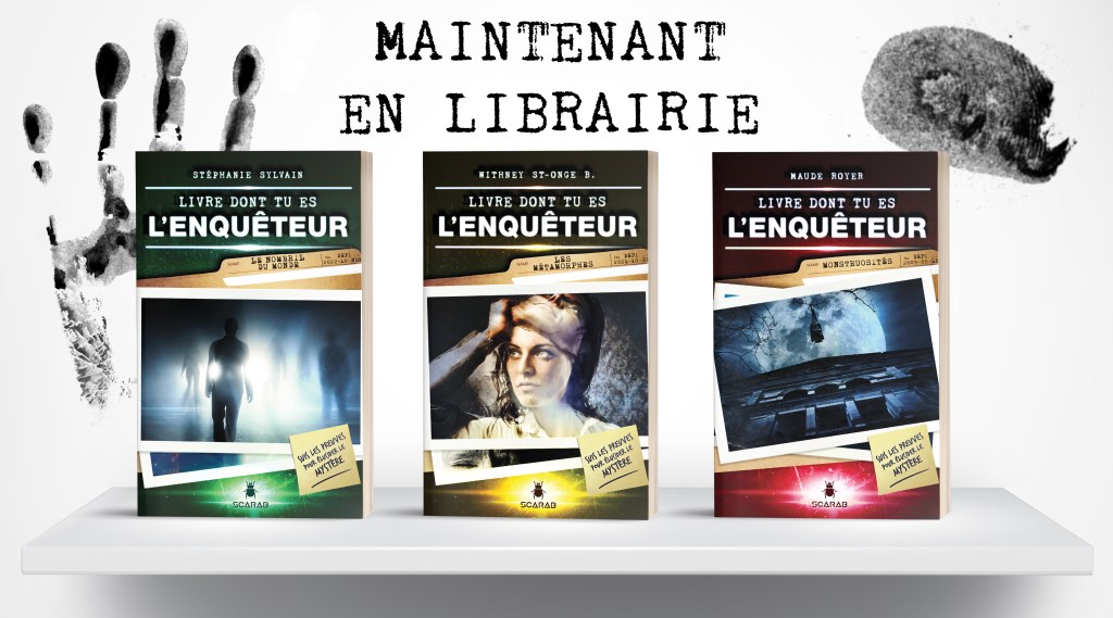 Trois nouveaux Livres dont tu es l&rsquo;enquêteur, maintenant en librairie&nbsp;🕵️